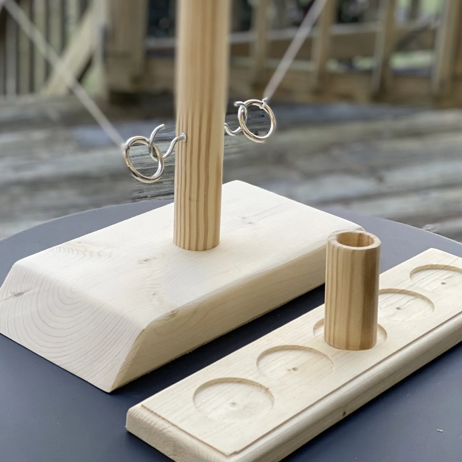 

NEW Party toys Leisure Industrial Style Bar Drink Shop Handmade Wooden Ring Toss Hooks Fast-paced Interactive Game For Bars Home