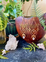 celestial moth earrings hypoallergenic wanderlust jewelry