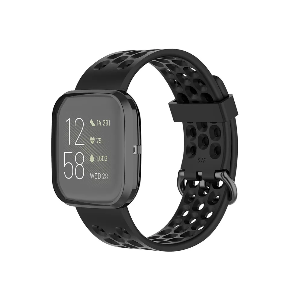 

3pcs Protective Full Cover for Fitbit Versa 2 Smart Watch Screen Anti-Scratch Plating Protection Cover Case for Fitbit Versa 2