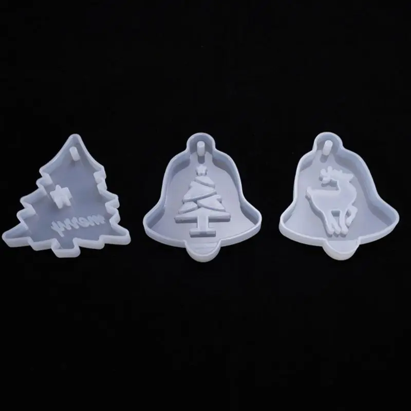 

6Pcs/Set Resin Crystal Epoxy Mold Christmas Tree Elk Pendant Casting Silicone Mould DIY Crafts Decoration Making Tool