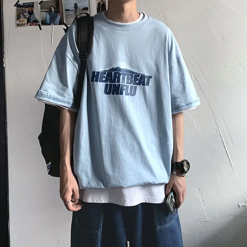 2020 летняя новая молодежная популярная парная футболка с буквенным принтом