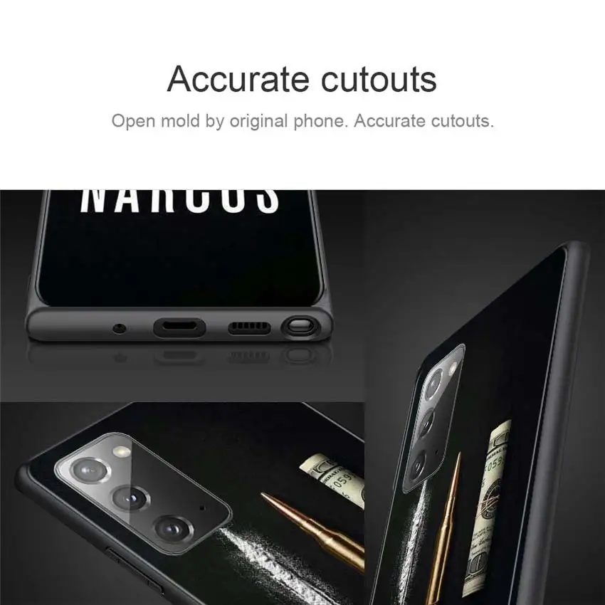 

Silicone Phone Case for Samsung Galaxy Note 20 Ultra Note 10 Plus 20 5G 8 9 10 Lite Black Cover Narcos Pablo escobar Soft Cases