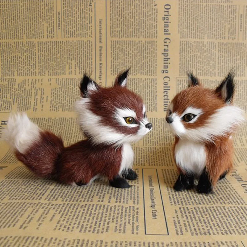 Имитация искусственной лисы модель из искусственного плюша милые искусственные