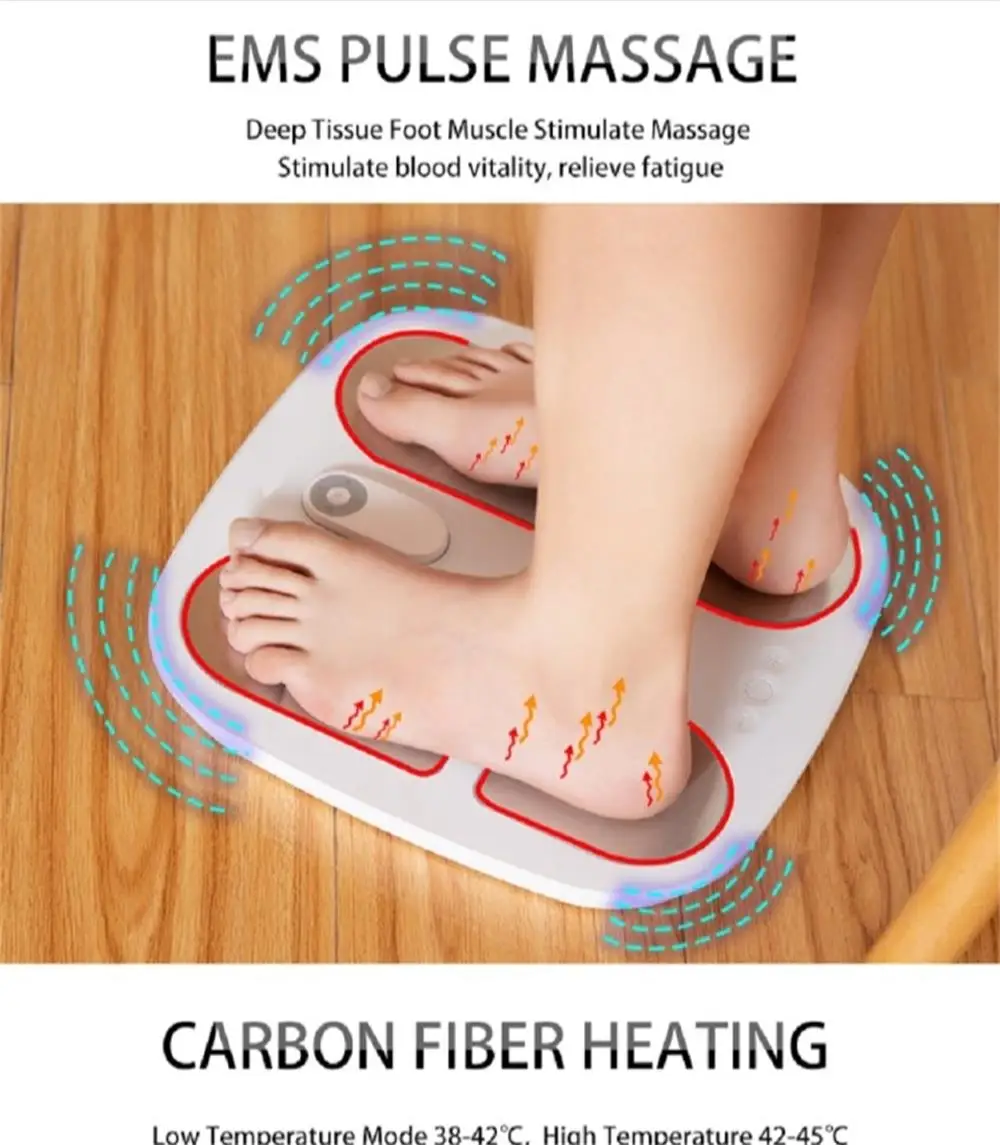 

XGREEO COX-IFT-1 Electric Wireless Foot Massager Pad Feet Muscle Stimulator Relieve Ache Pain Health Care Foot Massage Machine