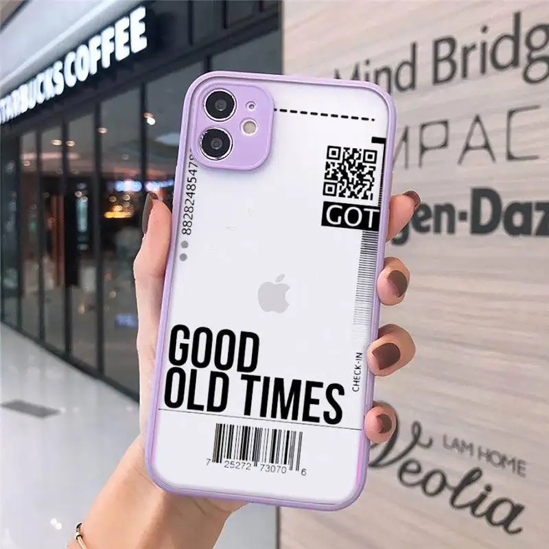 

AIR Tickets Travel Label Country Phone Cases matte transparent For iphone 7 8 11 12 plus mini x xs xr pro max cover