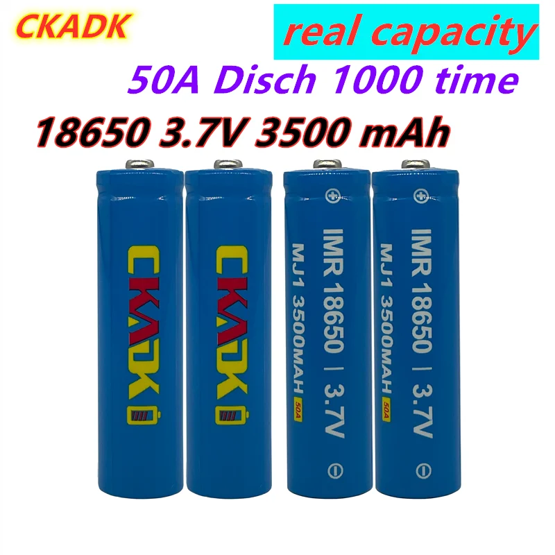 

CKADK 100% оригинальный MJ1 3,7 в 3500 мАч 18650 литиевая аккумуляторная батарея для фонариков, батареи с заостренным носком (без печатной платы)