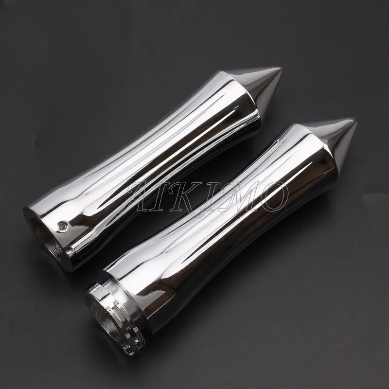 1&quot Handlebar Chrome Hand Grips Spike With Throttle Control Motorbike Anti-corrosion Aluminum Universal For Harley Honda Suzuki |