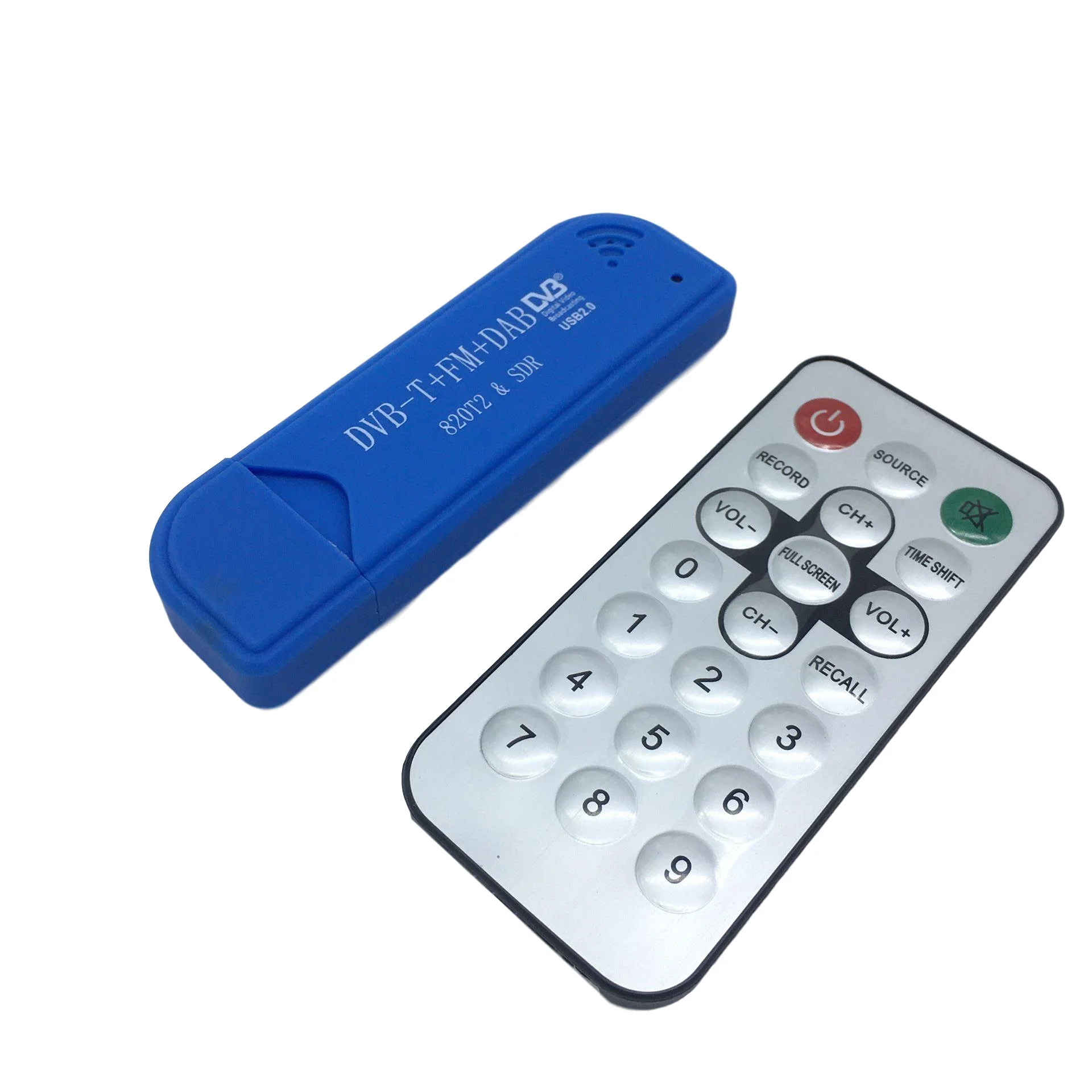 ТВ-тюнер USB2.0 синий ТВ-Стик DAB FM DVB-T RTL2832U R820T цифровой ТВ-ресивер ИК-пульт