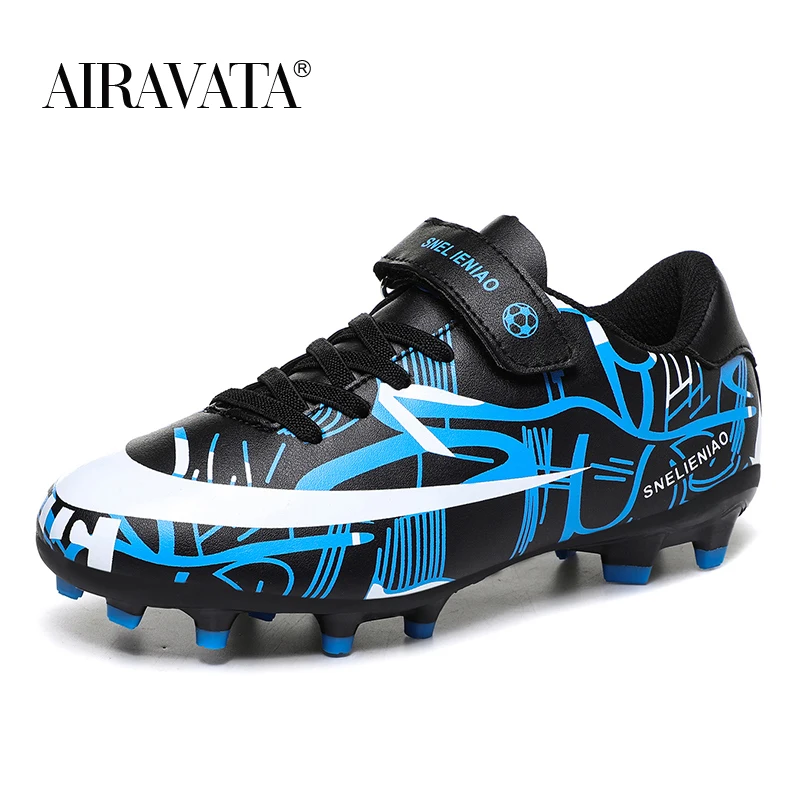 

Детская футбольная обувь, новинка, Лидер продаж, Нескользящие футбольные кроссовки для мальчиков TF/FG, Высококачественная спортивная обувь ...