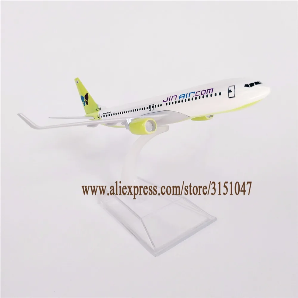 Модель самолета JinAir JIN AIR Boeing 737 модель из сплава и металла 15 см подарок для B737