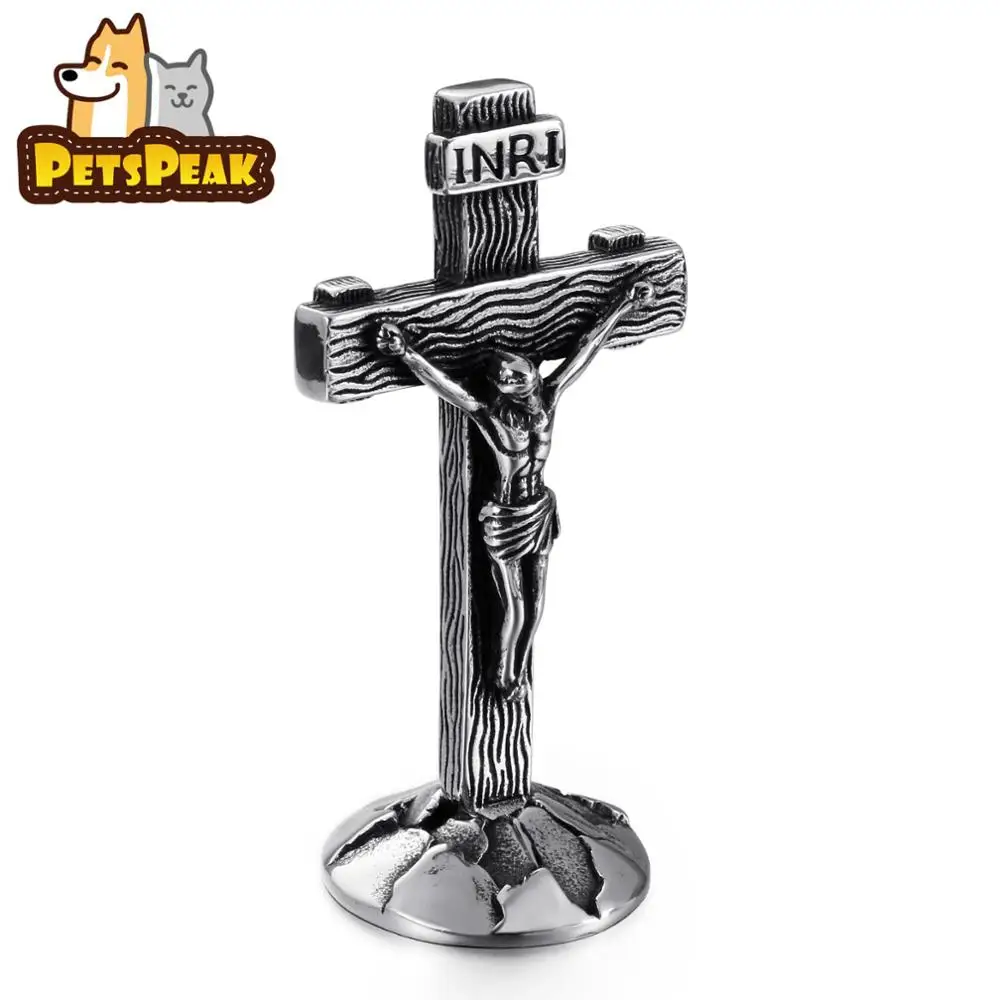 Винтажный христианский крест INRI Распятие Иисуса статуя домашний офисный стол