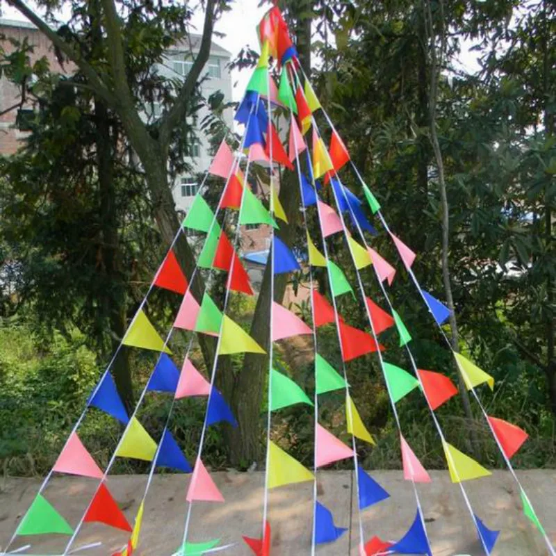 Fabric Hanging Flags /multicolour Banner/birthday Party Festival/Christmas Outdoor Decor/ felt Tent Decor/crafts/wall Art | Дом и сад
