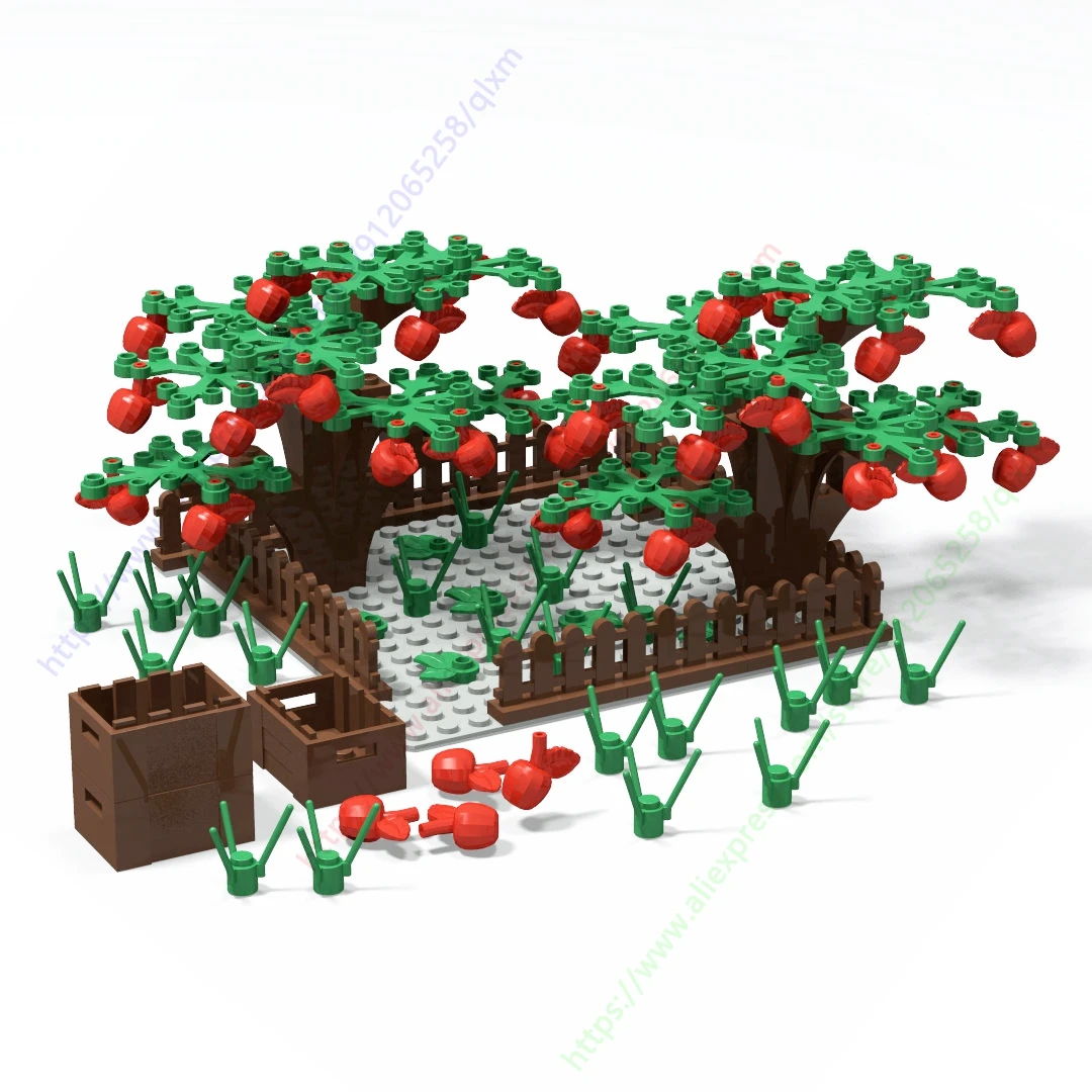 

Building Block Toys Fruit Apples Orchard Farm diy Toys Assembly Bricks Compatible Creativity Education Toy for Children Gift New