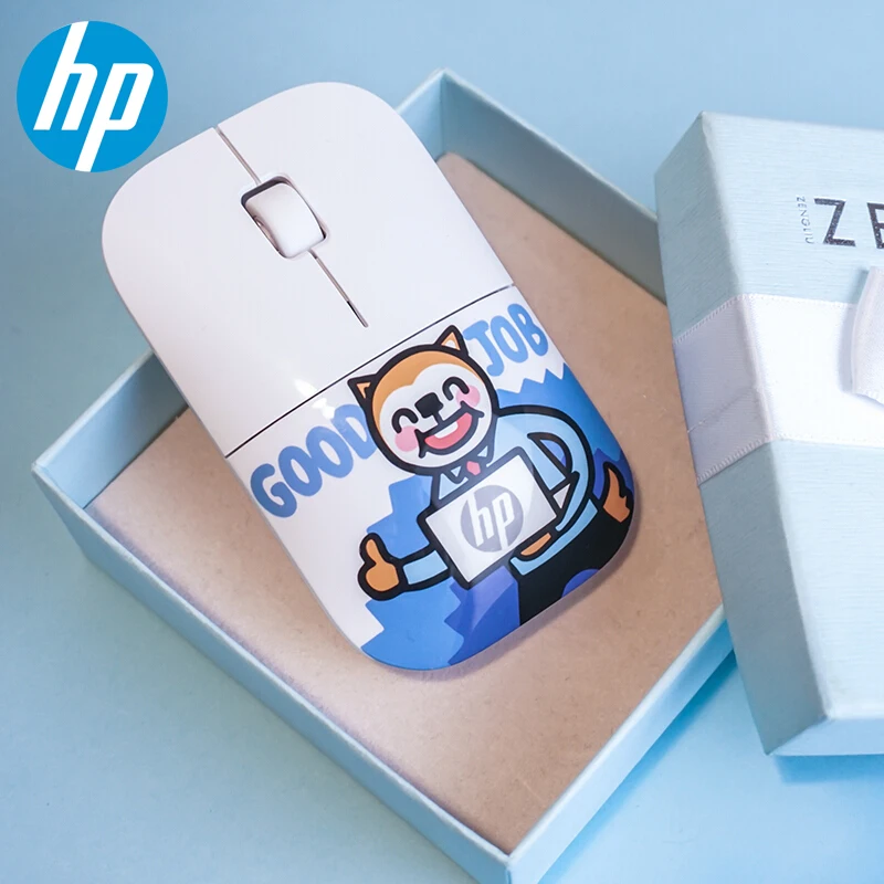 Оригинальная мультяшная Мышь HP 1200 DPI Беспроводная игровая компьютерная мышь