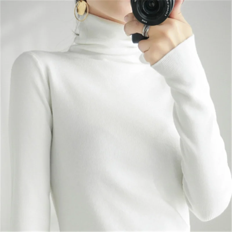 

New Turtleneck Sweater Women Oversized Autumn Winter Long Sleeve Warm Pullovers