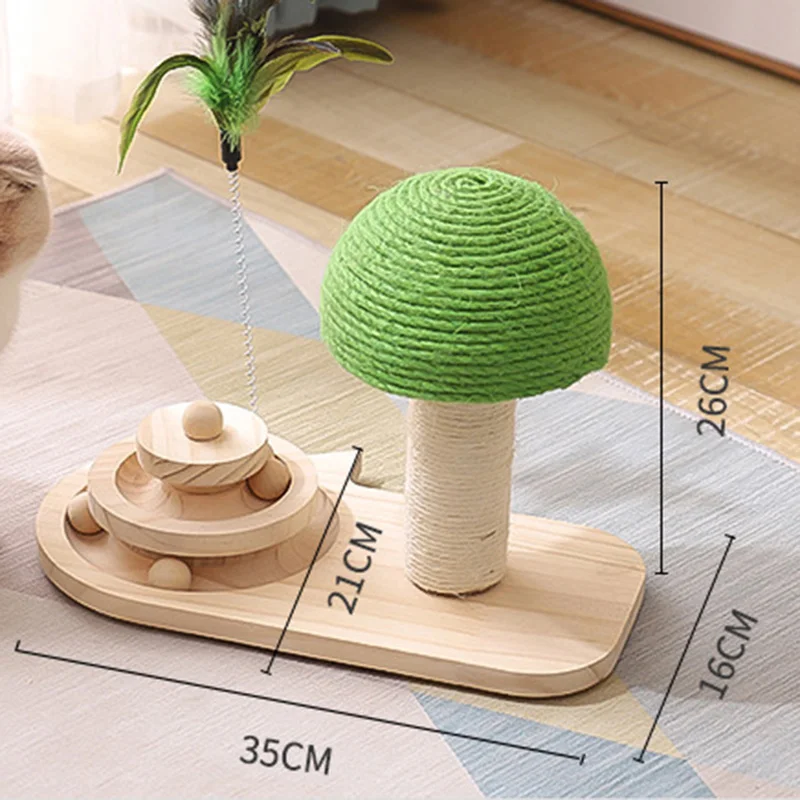 

Interactive Wooden Cat Toys Ball Track Cat Tower Roller Toys Double Layers Kitten Toys Funny Swing Turntable Gifts VC