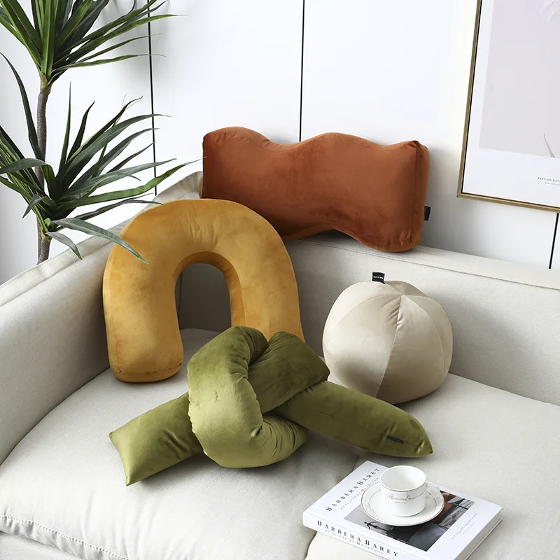 1 шт. однотонная бархатная декоративная подушка для гостиной | Дом и сад