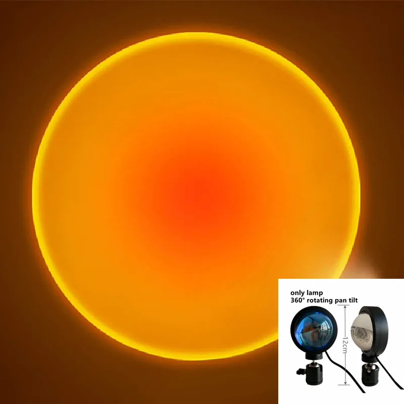 Лампа проектор с USB закатом Романтический светодиодный светильник проектором