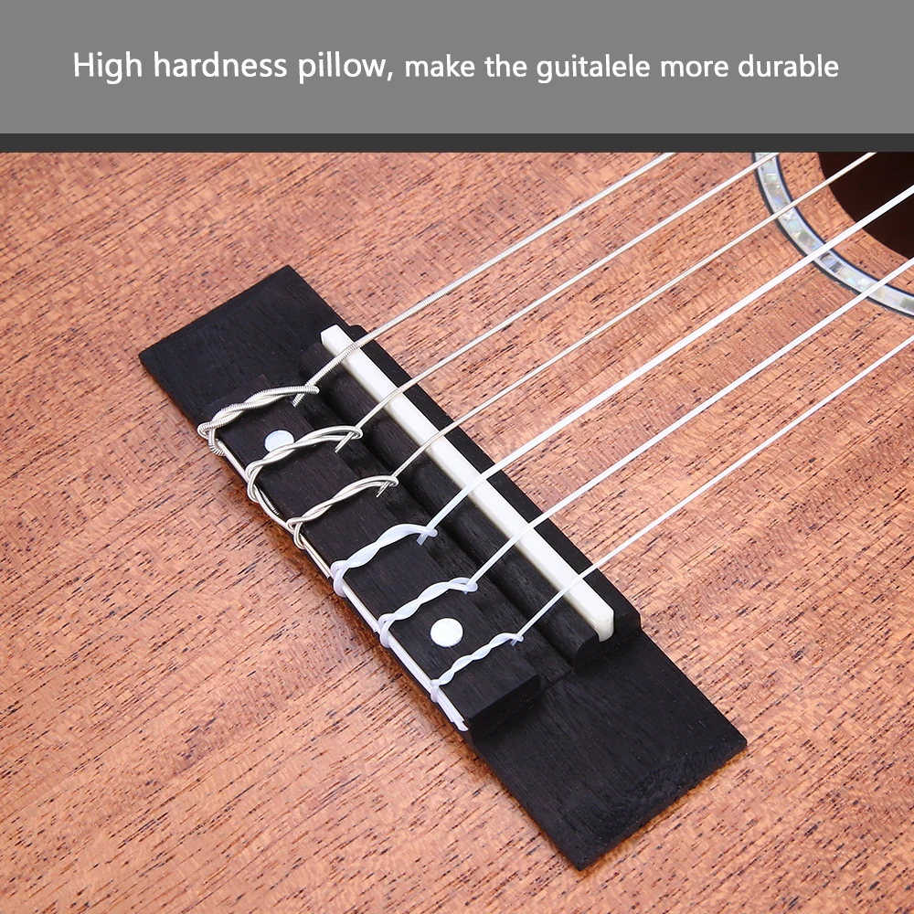 Акустическая гитара-укулеле ammoon гуталеле 28 дюймов из красного дерева с ремешком