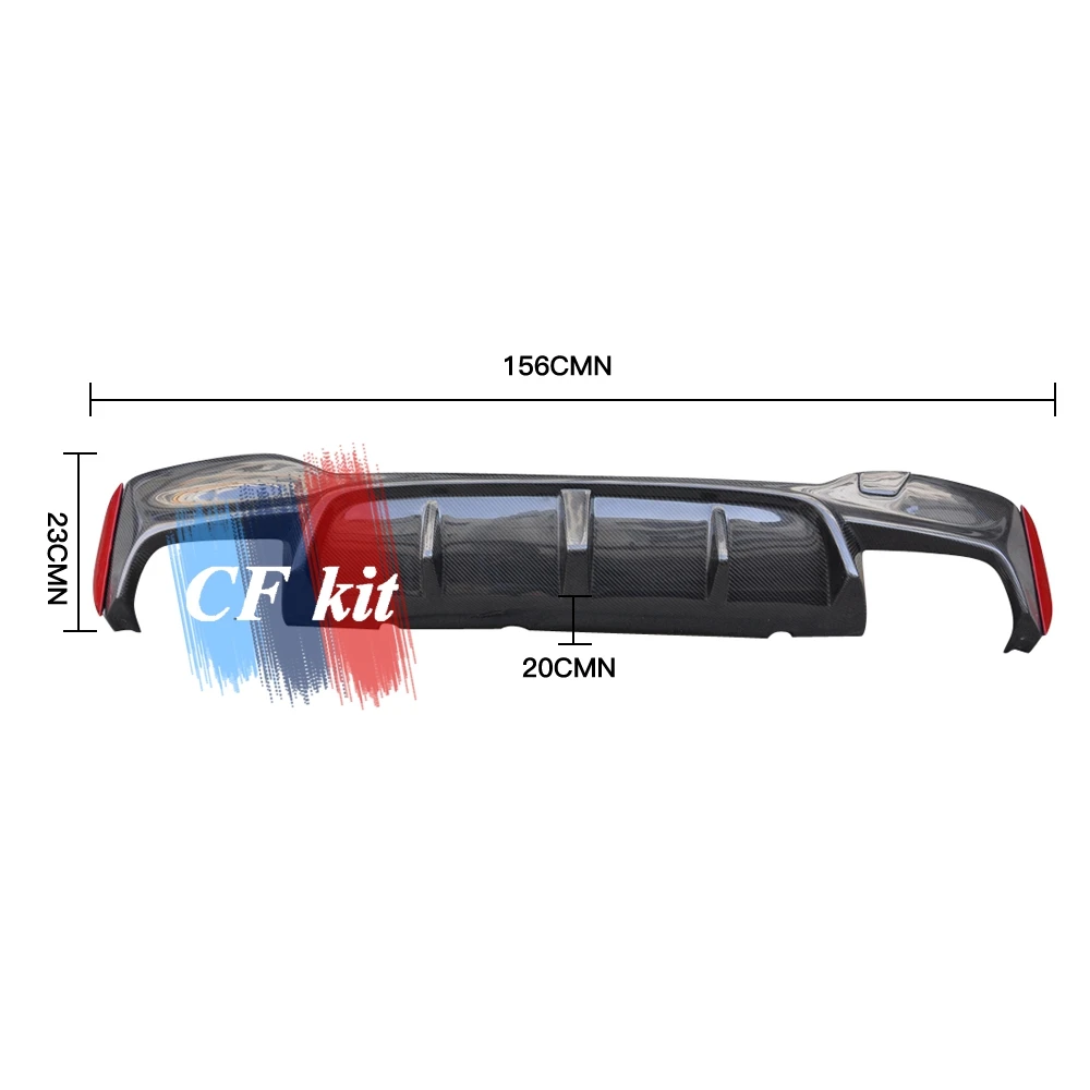 CF комплект углеродного волокна задний диффузор сплиттер закрылки для BMW 5 серия F90