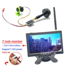 Видеопередатчик 5,8 ГГц 40 каналов 600 мВт с Камерой CMOS 1000TVL fpv и 7-дюймовым экраном TN HD FPV монитором для радиоуправляемого квадрокоптера FPV гоночного дрона