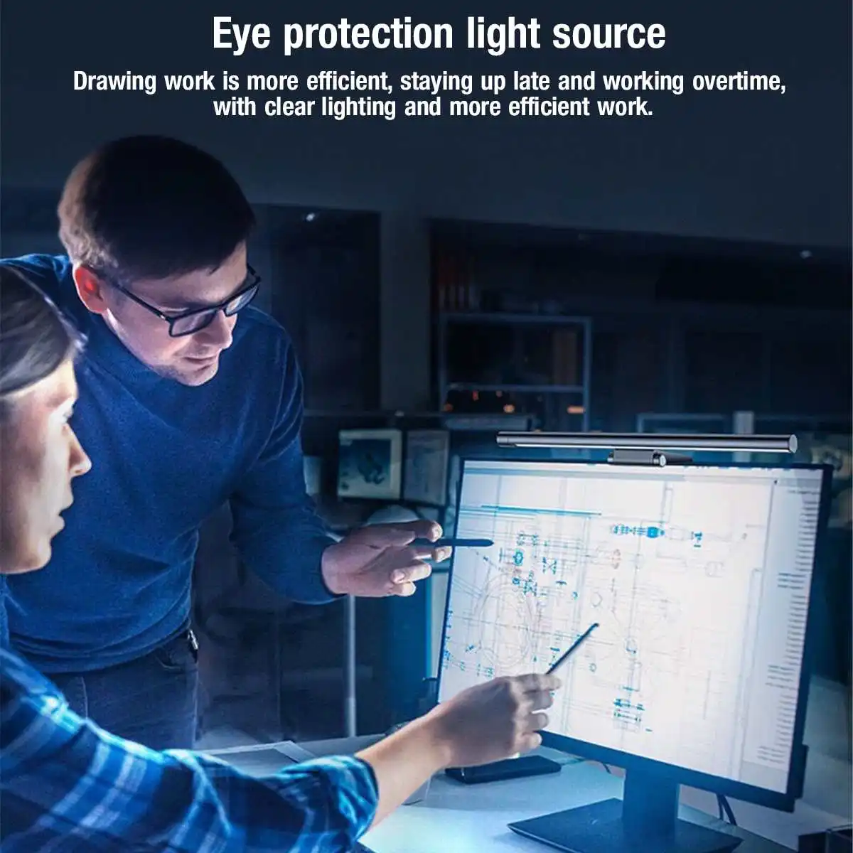 

46cm LED Desk Lamp Dimming Screen bar For Computer PC Monitor Hanging Light Eye Protection LED Reading USB Powered Office Lamp