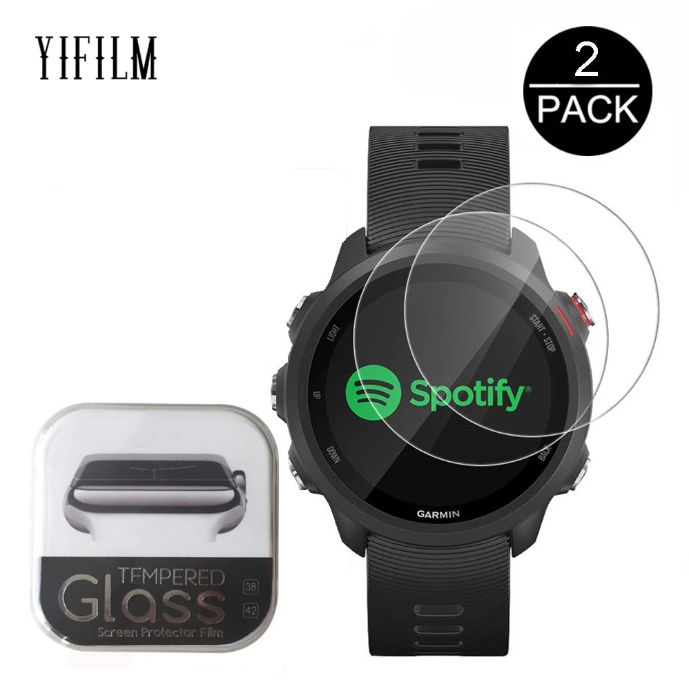 

2 упаковки для смарт-часов Garmin 945 645 45 45S, защита экрана 2.5D 9H, ультрапрозрачное закаленное стекло для Garmin Forerunner 245 Music