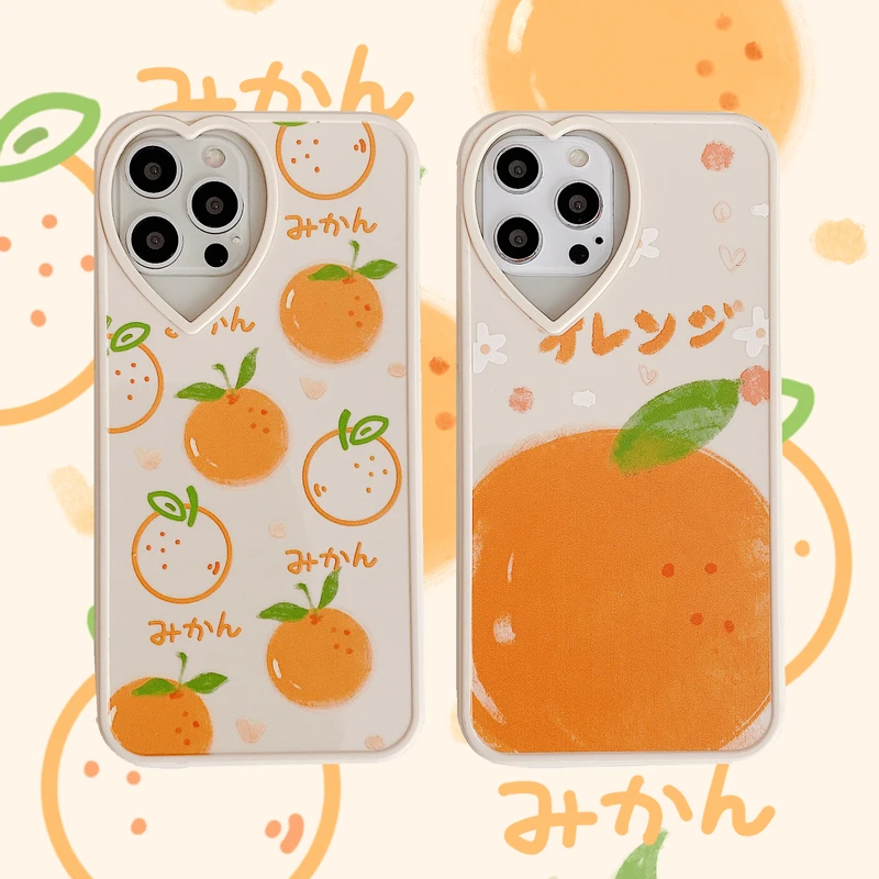 

Милый чехол для телефона с японскими летними фруктами и апельсинами для iPhone 12 11 Pro Max X Xs Max Xr 7 8 Puls SE 2020, Чехлы, мягкий силиконовый чехол