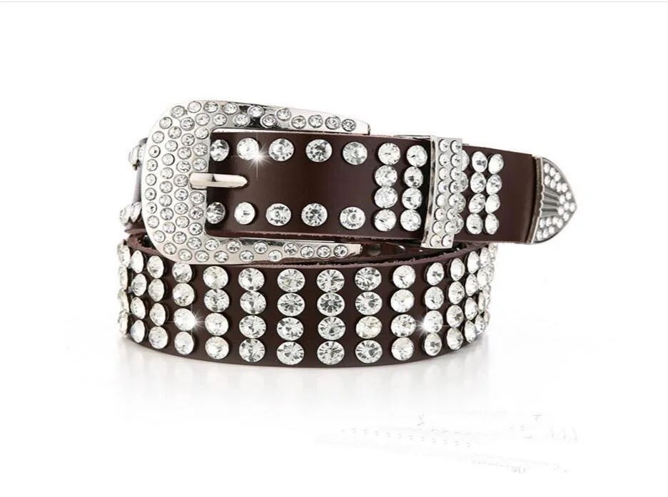 Ремни женские 2021 полные стразами, корсет из коровьей кожи, модный черный ремень кожи НОВЫЙ ЖЕНСКИЙ дешевый лучший продаваемый пояс.