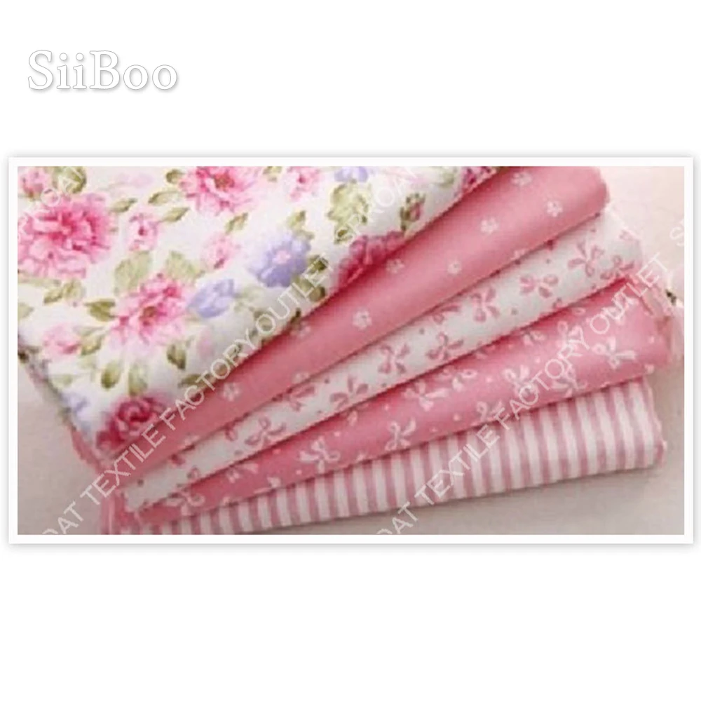 Пасторальный стиль Печать Розовый хлопок ткань для DIY аксессуары 100% tejido шитья на