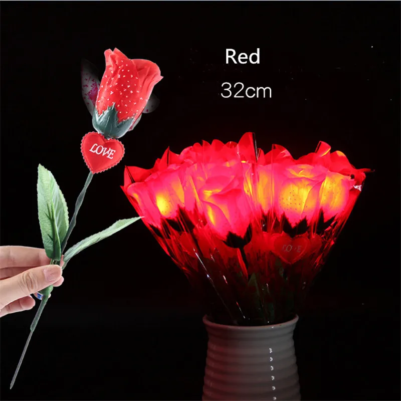 1 шт. светящаяся Роза имитация светящейся пластиковой розы лучший подарок на день