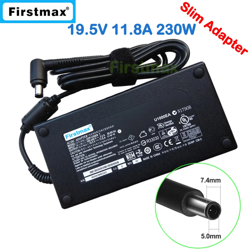 

Slim 19.5V 11.8A laptop charger ADP-230EB T 90XB01QN-MPW020 AC power adapter for Asus G701VO W90VN W90VP Gaming Laptop