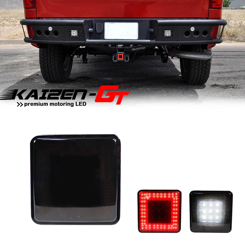 

1PC Red & White LED Tail Brake Light, Backup Reverse Light For pickup, trucks, SUV, Jeep with Class III 2" x 2" Hitch Receiver