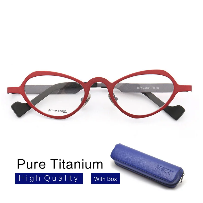 Оправа для очков кошачий глаз из чистого титана женские оптические маленькие