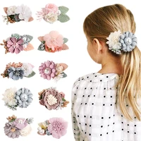 cn girls chiffon flower hair clips princess headwear boutique children hairpins cute hairpins pins for baby toddlers hairpin