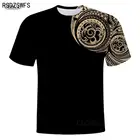 RSDZSWFS Мужская футболка в полинезийском стиле с 3D-принтом татуировки викингов, летняя повседневная футболка в стиле Харадзюку с коротким рукавом, топы унисекс, Прямая поставка