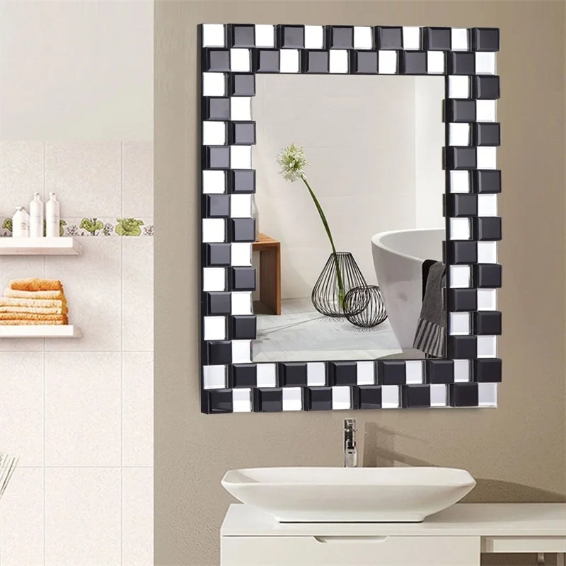 

23.5" x 31.5" Rectangular Wall-Mounted Wooden Frame Bathroom Mirror HW56057