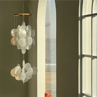 korean style shell double layer wind chime upper and lower minimalist hotel dorm home office nursery hanging decor photo prop