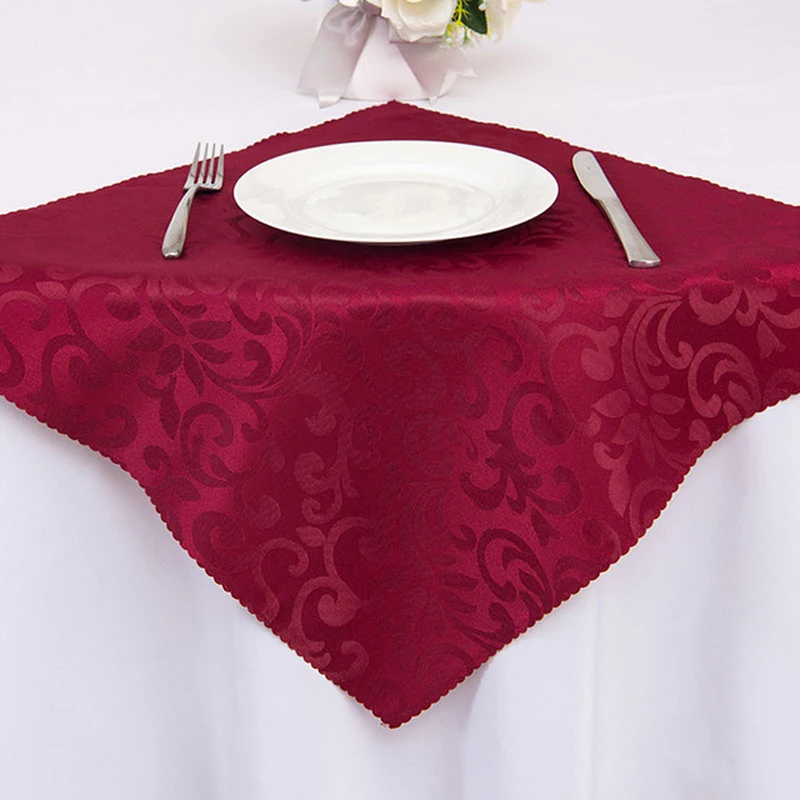 10PCS/Lot 48cm Wedding Decoration Cloth Napkins Kitchen Table Dinner Linen Napkin For Restaurant Supplies Polyester Handkerchief | Дом и сад