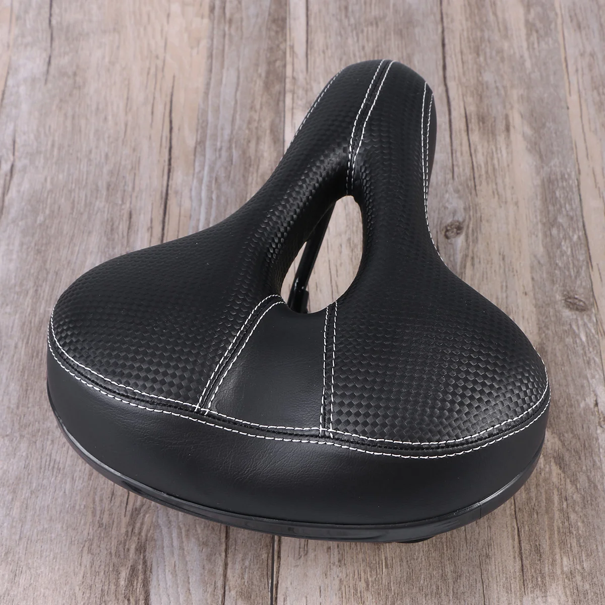 

2 Pcs Comfort Saddle Absorbing Comfortable Wide Bike Cushion Seat (Black)