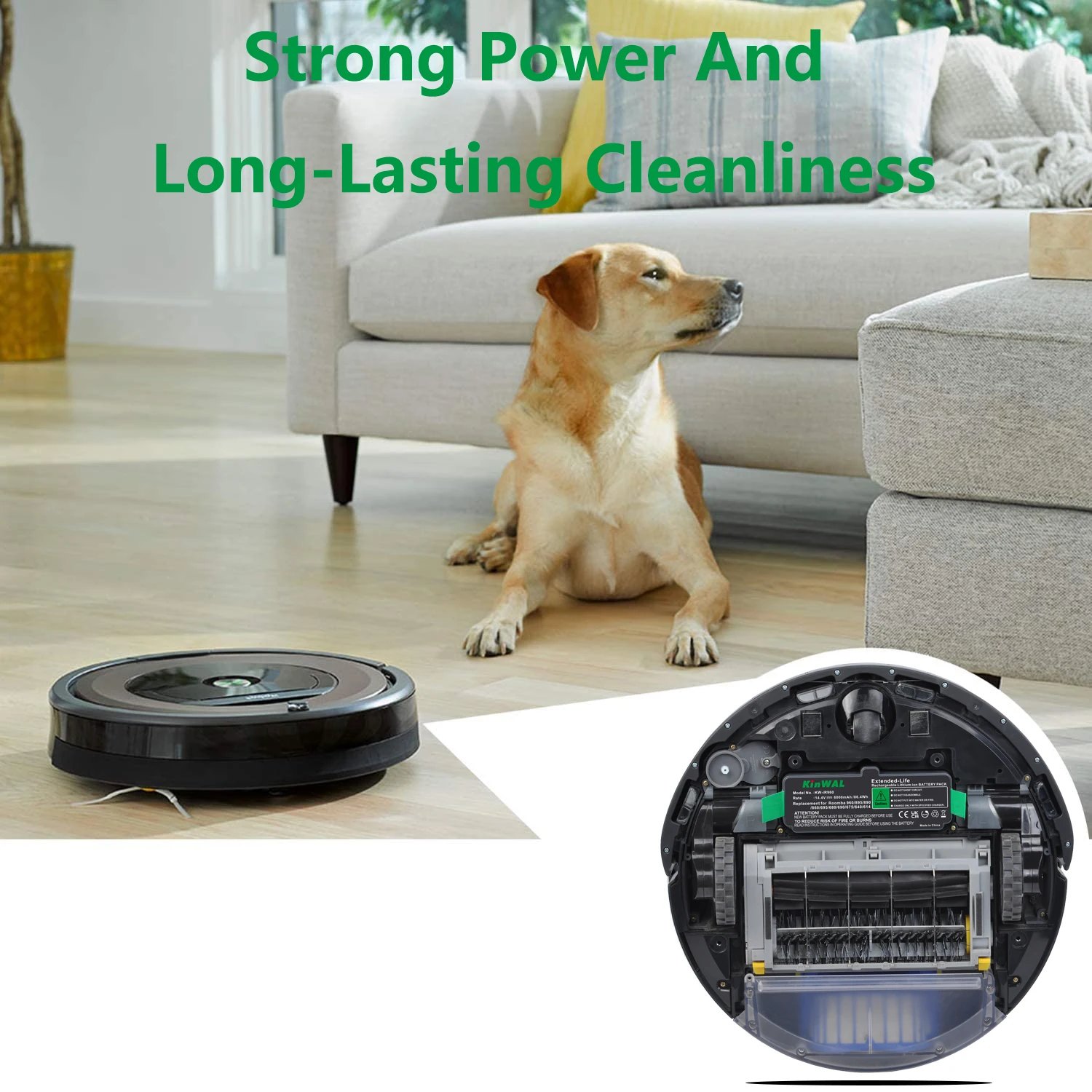 Аккумулятор емкостью 6000 мАч для Roomba 960 895 890 860 695 680 690 675 640 614|Перезаряжаемые