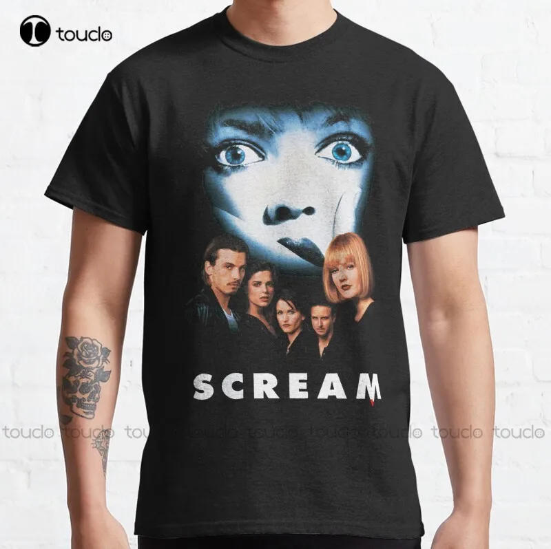 New Scream Drew Barrymore Wes Craven Horror Thriller Movie 2 Classic T-Shirt Men Workout Shirt Cotton Tee Shirts S-5Xl