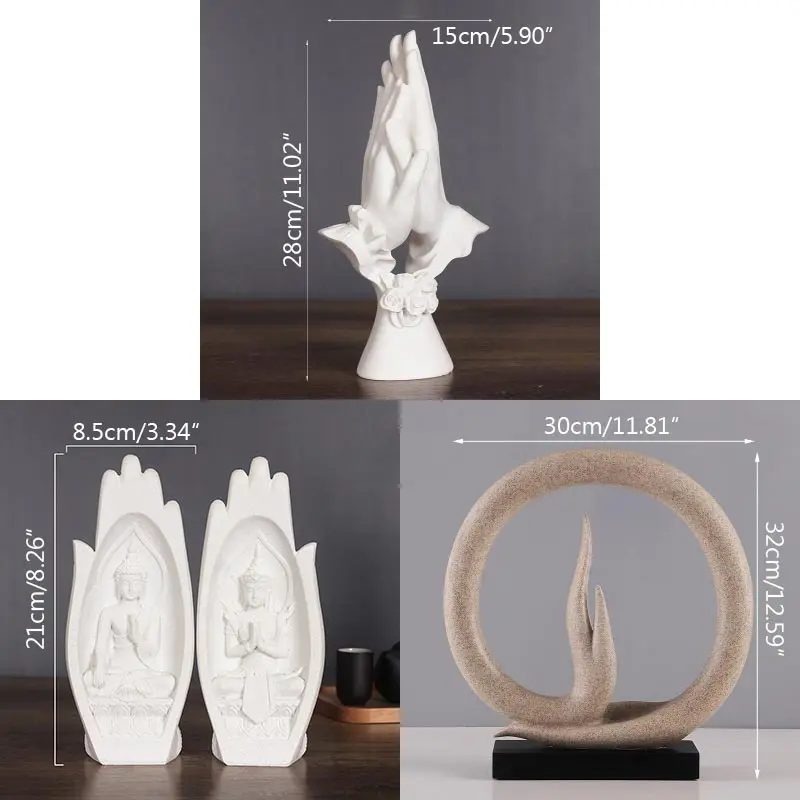 

Lucky Creative Resin Buddha Hand Sculpture Buddha Ornaments Home Decorations Feng Shui Ornaments Photography Props