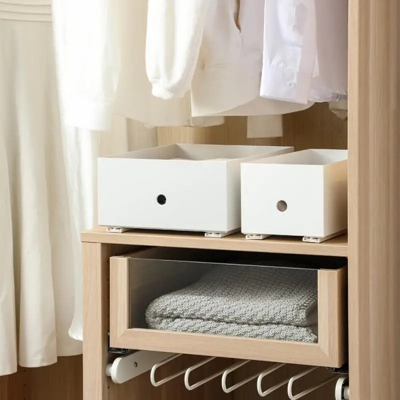 2Pcs/Set HIPS Basket Pull Rail Storage Rack Pullout Track Accessories For Kitchen Bedroom Office Slide Furniture Hardware | Дом и сад