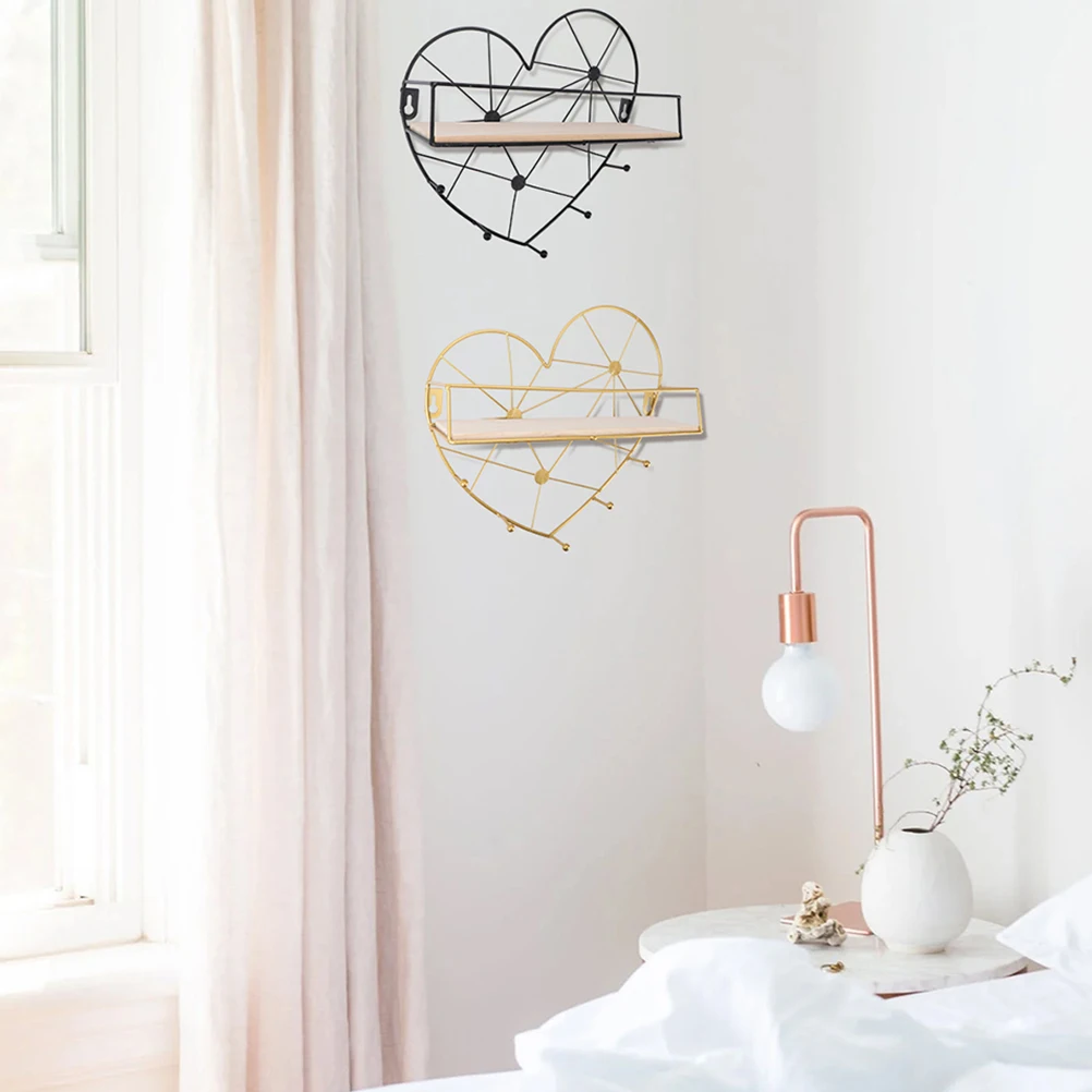 

1pc Wrought Iron Hook Wall Shelf Creative Home Wall Decoration Home Decor Kid Room DIY Wall Decoration Holder