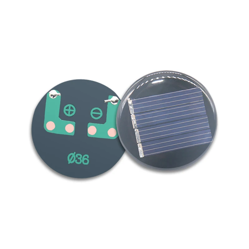 1PC  2V 35mA 50mA Round Mono/polycrystalline solar panel /solar cell battery module Epoxy board PET power generation board images - 6