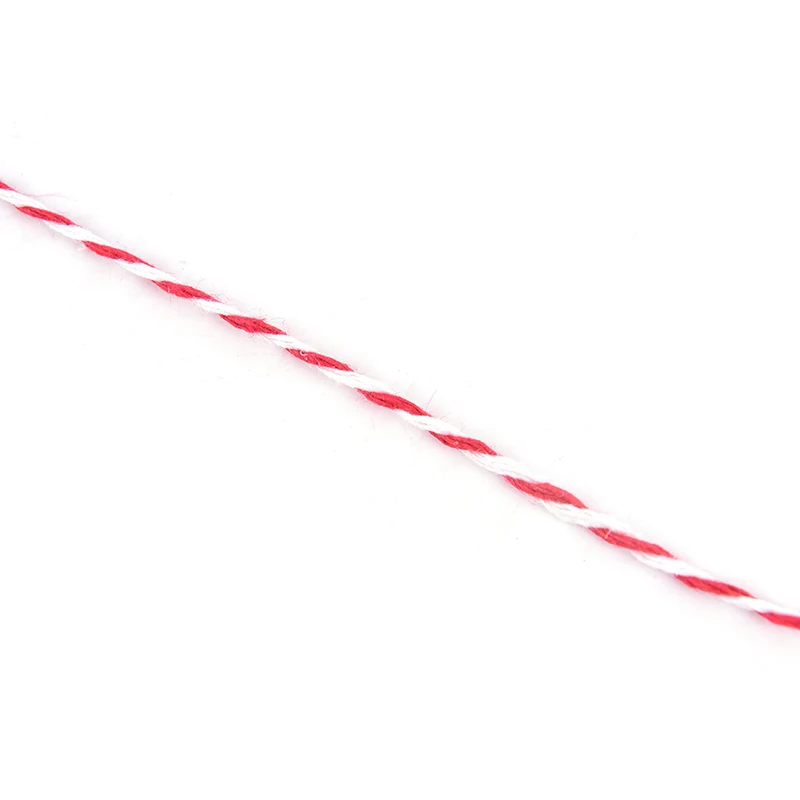 100m/Roll Cotton Bakers Twine String Cord Rope Bottle Gift Box Decor Craft (Red+White) | Дом и сад