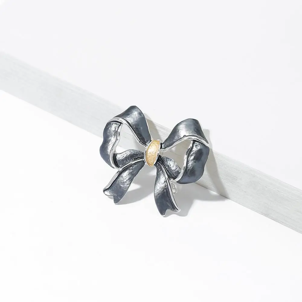 Cring Coco элегантные эмалевые красные Броши бант булавки женские ювелирные изделия