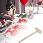 Деревянный молоток, подходит для дробления шоколада, молоток в форме сердца, для гладкой полировки, без краски, инструмент сделай сам для крабов, ракушек, Рождества