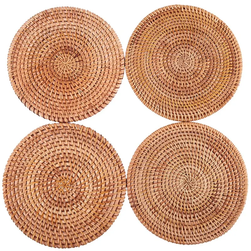 

for Hot Dishes-Woven Rattan Hot Pads for Dining Table,Kitchen Heat Resistant Straw Dish Coasters Placemats Pot Holder